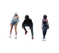 wueiooskj DIY Scene Collectible Photo Prop Miniature Diorama Figures Realistic Male And Female Models For Tabletop Displays 1/64 Scale People Figures Tiny People Model Resin