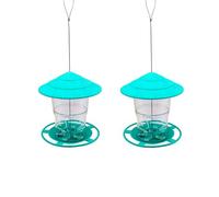 wueiooskj Durable Bird Feeders 2 Pack Outside Attract All Varieties green