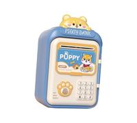 wueiooskj Dynamic Electronic Piggy Bank For Kids ATM Money Bank With Password Code Lock Enhances Saving Skills And Fun Electronic Piggy For Kids Toy ATM Money, Blue, 14.5x11.5x25cm