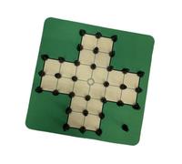 wueiooskj Educational Family Game Table Featuring Compact Solitaire Board Game Engaging Minds And Challenging Skills Handcrafted Solitaire Board Set With Marbles