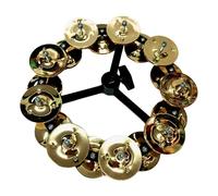 wueiooskj Foot Percussion Instrument Metal Bell Part Easy To Addition For Musicians And Performers In Various Venues Cymbal Hi Hat Tambourine Percussion Instrument, Double Gold, 15.5cm