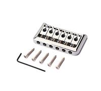 wueiooskj Guitar Bridge Sturdy Frame Installed Tool Gasket Springs Tremolo 6-String Metal Saddle Upgraded Fittings Replaced Part
