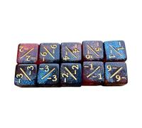 wueiooskj Interactive Board Games Digital Dice To Learn Math Concepts In Fun And Engaging Way With Innovative Teaching Tools Dice Acrylic Six Sided Teaching Tool Double Color, Dark with orange, 16mm