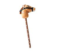 wueiooskj Lightweight Plush Hobby Horse Stick Toy Gift For Children Interactive Features For Fun Outdoor Activities Plush Hobby Horse Stick Toy Kids Riding , yellow , 70x20cm