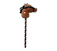 wueiooskj Lightweight Plush Hobby Horse Stick Toy Gift For Children Interactive Features For Fun Outdoor Activities Plush Hobby Horse Stick Toy Kids Riding , dark brown black , 70x20cm