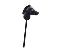 wueiooskj Lightweight Plush Hobby Horse Stick Toy Gift For Children Interactive Features For Fun Outdoor Activities Plush Hobby Horse Stick Toy Kids Riding , black , 70x20cm