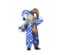 wueiooskj Lovely Clown Doll Joints Ball Doll 8inch Unique Gift For Kids On Birthdays Flexible Joints Standing Handpainted And Crown Top Hat Porcelain Dolls Collectible Display Decoration