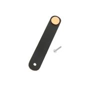 wueiooskj Luxurious Leather Furniture Handle Pull Sl abinet Door Knobs Cupboard Wardrobe, Black, 140X25X3mm