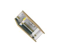 wueiooskj Mini Scale Car Parking Building Layout With USB Connected Lighting For Elegant Miniature Displays At Home Or Office Simulation Toy Dust Cover Stereo Modified Garage, Green, 2 Spot