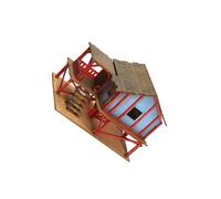 wueiooskj Miniature House 1/72 Building Model House Architectural Kits DIY Project Model Enthusiasts Have To All By Yourself Building Architecture Toys Wood Puzzles, Type A