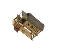 wueiooskj Miniature House 1/72 Building Model House Architectural Kits DIY Project Model Enthusiasts Have To All By Yourself Building Architecture Toys Wood Puzzles, Type B