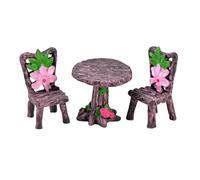 wueiooskj Miniature Table Chair Set Dollhouse DIY Model Set Ornaments Furniture Beautiful and Elegant Miniature Furniture