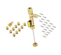 wueiooskj Nice Combination Valve Core Remover Kit Durable Brass Installation Tool Set 20 Pieces Valve Cores And 10 Pieces Brass Nuts Cooling Agent Angled Compact Ball Replacement