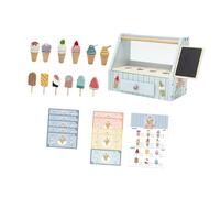 wueiooskj Pretend Play Foods Toy Ice Cream Counter Offers Endless Fun For Kids Developing Social Skills With Wooden Toy Ice Cream Set Pretend Play Kitchen Shop Toys Kids