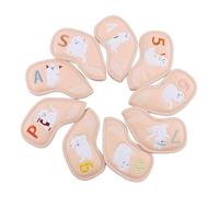 wueiooskj Reliable Golf Club Headcovers For Irons Fun Cat Embroidery Easy To Spot Stylish Cover Set And Clear Numbers Patterns Can Be Clearly Shown To Golf Club Cover Protector