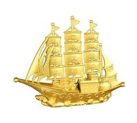 wueiooskj Sailboat Statue Sailboat Sailing Ship Statue Artwork Decorative Tabletop Decorations Wedding Feng Shui Decor Unique Chinese Shape Dragon Model Figurine Sculpture Ornament, gold, 10x7.8cm