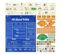 wueiooskj Season And Events Pocket Chart Teaching Tool With Daily Activities Cards Helping Children Expand Learning Horizons Classroom Daily Activities Chart Center Dustproof