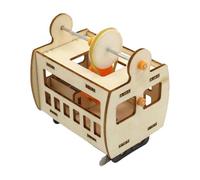 wueiooskj Sightseeing Car Physics Science Experiment DIY Crafts Learn Gear Transmission Principles While Enjoying Educational Activities Science Experiment Model Toy Set Sightseeing Car