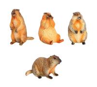 wueiooskj Simulation Animal Statue Set Gophers Groundhogs Figurines Desktop Decorative Miniature Toy Gift Designed To Children Recognize Animals And Can Also Serve As Desktop Decoration
