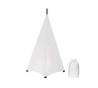 wueiooskj Speaker Stand Cover Designed To Conceal Cables Offers Tidy Look On Stage Speaker Stand Cover Is Made Soft Cloth Dj Lighting Tripod Scrim Adjustable, White, 2 Sides