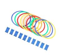wueiooskj Speed Agility Rings Set Exercise Speed Rings Set Bright Colors Exciting Soccer Training Experience For All Ages Circle Jumping Hoops Soccer Training, 28cm