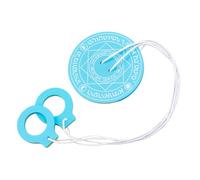 wueiooskj Traditional Wooden Toys Round Disc Flywheel Tops Kids Age Range 2-10 Encouraging Active Imaginative Play Round Wood Flywheel Disc Tops Toys Children Adult, Blue, diameter 6cm