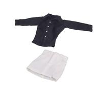 wueiooskj Trendy 1/6 Scale Female Soldier Clothes for 12 Soldiers Figures Elastic Long , Black and White , 10cm