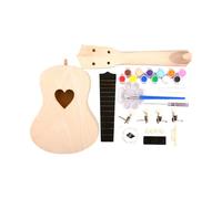 wueiooskj Ukulele DIY Kits 21inch Wooden Assembly Fun Parent Child Kids Build Guitar Set Creativity And Skills Painting And Playing DIY Ukulele Will Fun To Kids And Family