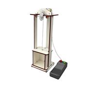 wueiooskj Wooden Electric Elevator Model Toy Strengthens Parent Child Interaction While Building Engineering Skills Together DIY Elevator Model Building Kit Kids Science Kits