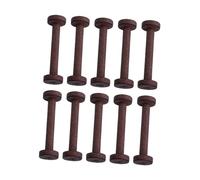 wueiooskj Wooden Empty Spools Wooden Spools For Crafts Set Of Ten Various Craft Projects Addition To Supplies These Empty Are Sturdy And Designed To Last Each Spool Measures 96mm, Brown, Length 96mm