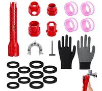 WUERKIYA 14-in-1 Tap Spanner Set with Basin Wrench, PTFE Tape, Washers & Gloves - Multi-Function Sink Wrench Tool for Faucet, Valve, and Plumbing Installation - Ideal for Kitchen & Bathroom Use