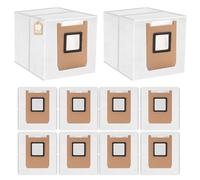 WUERQIE 10 Pack Dust Collection Bags Compatible For Eufy For Omni E20/E25/E28 Robot Vacuum Cleaner, Non-Woven Fabric Replacement Disposable Dust Bags,3.2 L Large Capacity Bag