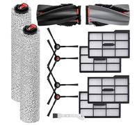 WUERQIE 12 Pack Accessories Kits for eufy E25 Omni / E28 Omni Robot Vacuum Cleaner Parts, 1 Main Brush 2 Mop Roller 4 Filter 4 SideBrush 1 Cleaning Brush