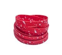 WUERSE Shoe Laces for Women and Mans,1 Pairs Paint Splatter Pattern Stylish Shoe Laces for Sneakers, Red and White 1 Pairs, 47in/120cm