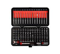 Würth 105-Piece 1/4 Inch Bit Set - Extensive Assortment of Standard and Security Bits in Short and Long Designs