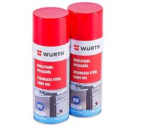 Würth 2 x stainless steel care oil, 400 ml each, stainless steel care for shiny surfaces, stainless steel care oil for removing dust, cleaning strips, fingerprints