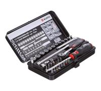 Würth® 33 Piece 1/4 in Drive Multi Drive Socket Set 4 - 14mm - 096511032 ZEBRA