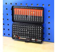 Würth Bit Set 105 Bits in Sheet Metal Case 1/4" 6.3 mm Fine Mechanics Zebra