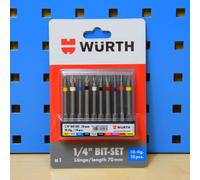 Würth Bit Set Assortment with 70mm Long Bits AW TX Torx PH PZ