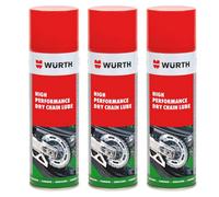 Würth Wurth High-Performance Motorcycle Dry Chain Spray Transparent Adhesive Corrosion Resistant 3X500Ml