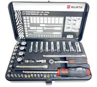Würth Zebra 09651142 1/4 Inch Socket Spanner Set 42-Piece Ratchet Box