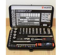 Würth Zebra Socket Set 1/4 Inch Ratchet Box 42 Pieces