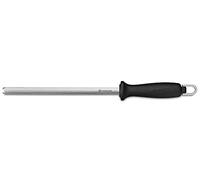 Wüsthof 9 Inch Diamond Sharpening Steel, Black/Silver