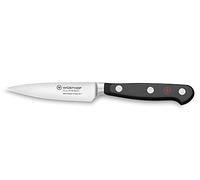 Wüsthof Classic 3.5 Inch Demi Bolster Paring Knife, Black, Silver