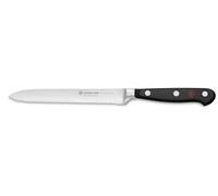 Wüsthof Classic 5 Inch Serrated Utility Knife,Black