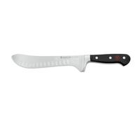 Wüsthof Classic 8 Inch Hollow Edge Artisan Butcher Knife, Black, Silver, 20 centimetri