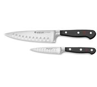 WÜSTHOF Classic Hollow Edge 2-Piece Chef's Knife Set, Black, 6-inch and 3.5-inch