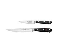 WÜSTHOF Classic Hollow Edge 2-Piece Chef's Knife Set, Black, 6-inch and 3.5-inch