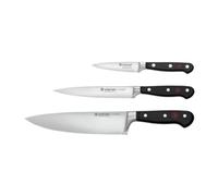 Wüsthof Classic 3-Piece Chef's Knife Set, Black