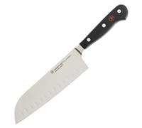 Wüsthof Classic 7 Inch Hollow Edge Santoku Knife,Black, 18 cm
